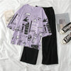 Pink Planet PJ Set ladies night suit cotton jersey fabric