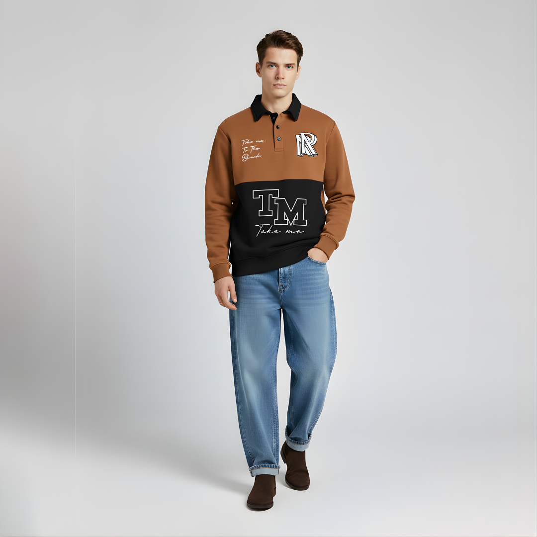 Block Edit Sweatshirt - Brown