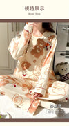 Off White Multi Bear Printed Ladies Night Suit Fabric cotton jersey