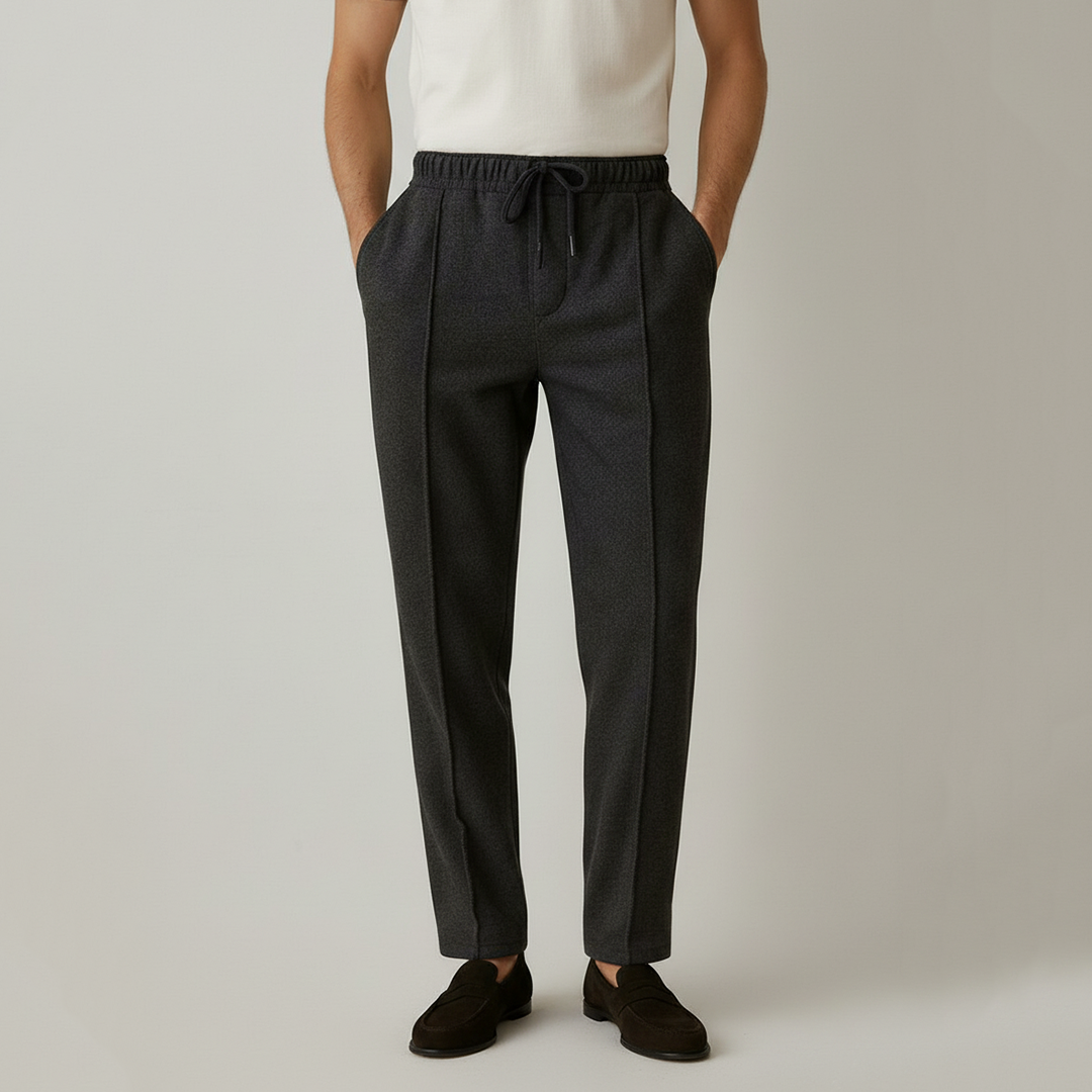 Pleated Trouser - Charcoal