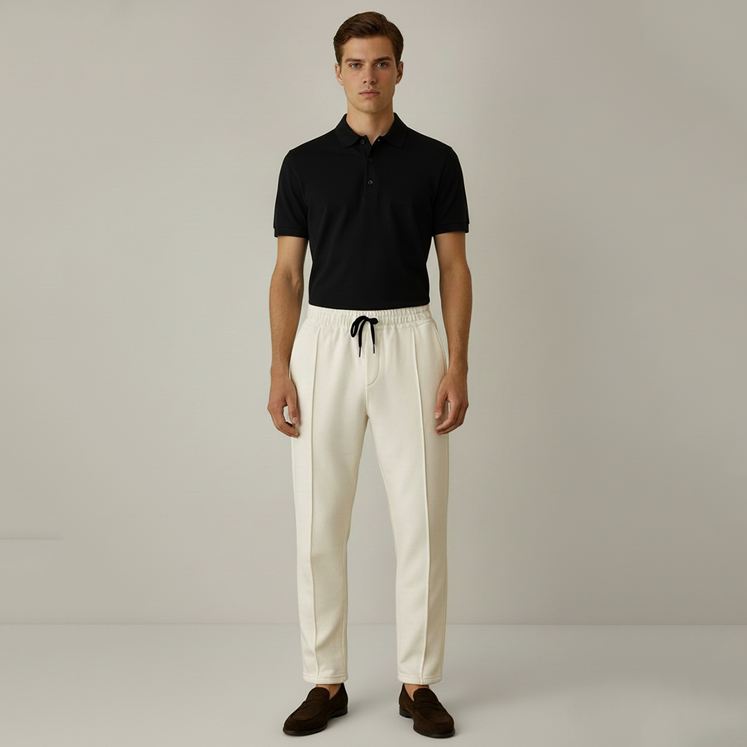 Pleated Trouser - White