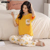Yellow Pocket FloralPJ Set